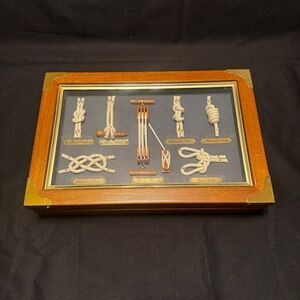 Vintage Nautical Knot Collection Shadow Box | Maritime Sailor Knots (8”x12”)